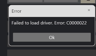 Failed to load driver