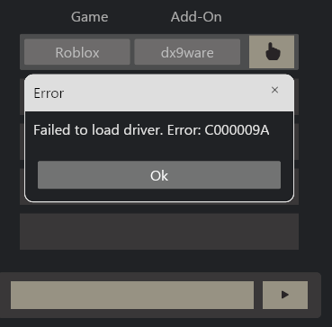 Failed to load driver